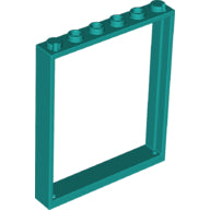 Plaatje in Gallery viewer laden, LEGO® los onderdeel Raamkozijn Donker Turkoois 42205