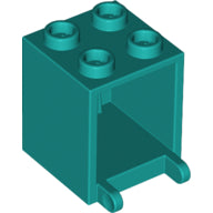 Plaatje in Gallery viewer laden, LEGO® los onderdeel Container in kleur Donker Turkoois 4345