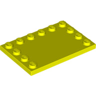 Plaatje in Gallery viewer laden, LEGO® los onderdeel Tegel Aangepast in kleur Neon geel 6180