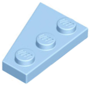 LEGO® los onderdeel Wig Plaat Helder Lichtblauw 43722