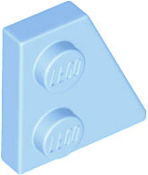LEGO® los onderdeel Wig Plaat Helder Lichtblauw 24307