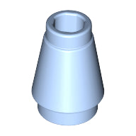 Plaatje in Gallery viewer laden, LEGO® los onderdeel Kegel in kleur Helder Lichtblauw 4589b