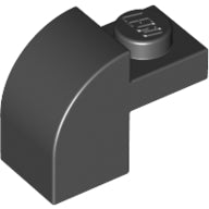 Plaatje in Gallery viewer laden, LEGO® los onderdeel Dakpan Gebogen in kleur Zwart 6091
