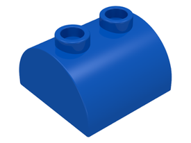LEGO® los onderdeel Dakpan Gebogen in kleur Blauw 30165