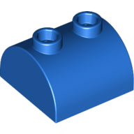LEGO® los onderdeel Dakpan Gebogen in kleur Blauw 30165