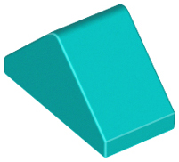 Plaatje in Gallery viewer laden, LEGO® los onderdeel Dakpan Algemeen Donker Turkoois 3044c