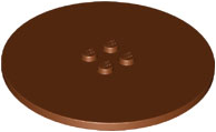 LEGO® los onderdeel Tegel Rond Roodachtig Bruin 6177