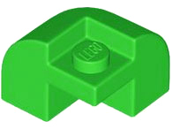 LEGO® los onderdeel Dakpan Gebogen in kleur Fel Groen 67810