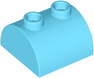 LEGO® los onderdeel Dakpan Gebogen Medium Azuurblauw 30165