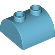 LEGO® los onderdeel Dakpan Gebogen Medium Azuurblauw 30165