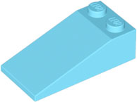 Plaatje in Gallery viewer laden, LEGO® los onderdeel Dakpan Algemeen Medium Azuurblauw 30363