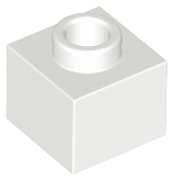 Plaatje in Gallery viewer laden, LEGO® los onderdeel Steen Aangepast in kleur Wit 86996