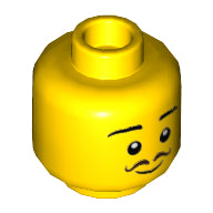 Plaatje in Gallery viewer laden, LEGO® los onderdeel Hoofd in kleur Geel 3626cpb3075