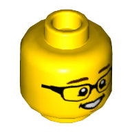 Plaatje in Gallery viewer laden, LEGO® los onderdeel Hoofd in kleur Geel 3626cpb3027