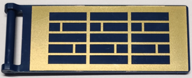 LEGO® los onderdeel Vlag met Motief Donkerblauw 30292pb053