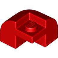 Plaatje in Gallery viewer laden, LEGO® los onderdeel Dakpan Gebogen in kleur Rood 67810