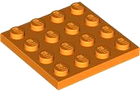LEGO® los onderdeel Plaat Algemeen in kleur Oranje 3031