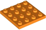 LEGO® los onderdeel Plaat Algemeen in kleur Oranje 3031