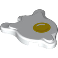 LEGO® los onderdeel Tegel Rond met Motief Wit 80677pb01