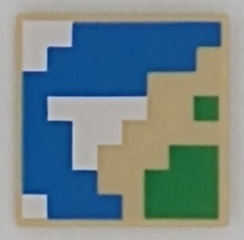 LEGO® los onderdeel Tegel met Motief Geelbruin 3068bpb1892
