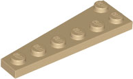 LEGO® los onderdeel Wig Plaat Donker Geelbruin 78444