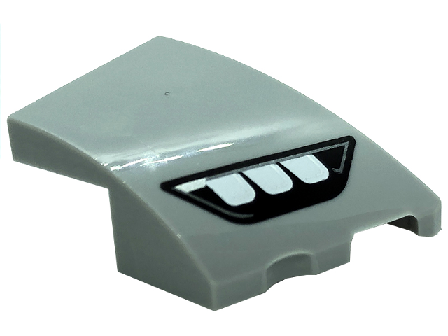 LEGO® Wig met Motief Licht Blauwachtig Grijs 80178pb004