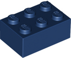 LEGO® los onderdeel Steen in kleur Donkerblauw 3002