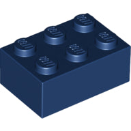 Plaatje in Gallery viewer laden, LEGO® los onderdeel Steen in kleur Donkerblauw 3002