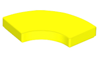LEGO® los onderdeel Tegel Rond in kleur Neon geel 27925