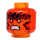 LEGO® los onderdeel Hoofd Doorzichtig Oranje 3626pb3357