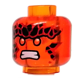 LEGO® los onderdeel Hoofd Doorzichtig Oranje 3626pb3357