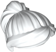 LEGO® los onderdeel Haar in kleur Wit 87990