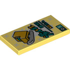 LEGO® Tegel met Motief Helder Lichtgeel 87079pb1081