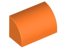 Plaatje in Gallery viewer laden, LEGO® los onderdeel Dakpan Gebogen in kleur Oranje 37352