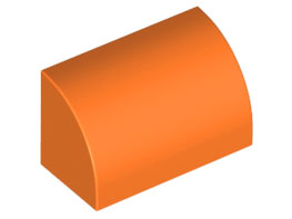 LEGO® los onderdeel Dakpan Gebogen in kleur Oranje 37352
