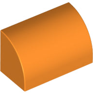 LEGO® los onderdeel Dakpan Gebogen in kleur Oranje 37352