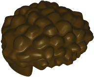 LEGO® los onderdeel Haar in kleur Donker Bruin 80682