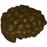 LEGO® los onderdeel Haar in kleur Donker Bruin 80682