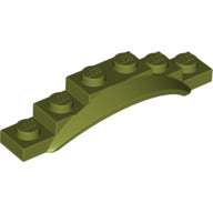 LEGO® los onderdeel Spatbord in kleur Olijfgroen 62361