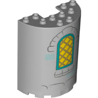 LEGO® Cilinder met Motief Licht Blauwachtig Grijs 87926pb025