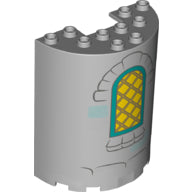 Plaatje in Gallery viewer laden, LEGO® Cilinder met Motief Licht Blauwachtig Grijs 87926pb025