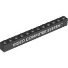 LEGO® los onderdeel Steen met Motief Zwart 6112pb021