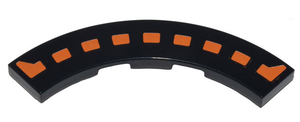 LEGO® los onderdeel Tegel Rond met Motief Zwart 27507pb07
