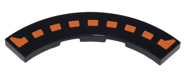 LEGO® los onderdeel Tegel Rond met Motief Zwart 27507pb07