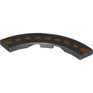 Plaatje in Gallery viewer laden, LEGO® los onderdeel Tegel Rond met Motief Zwart 27507pb07