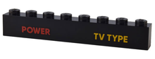 Plaatje in Gallery viewer laden, LEGO® los onderdeel Steen met Motief Zwart 3008pb174