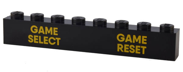 LEGO® los onderdeel Steen met Motief Zwart 3008pb177