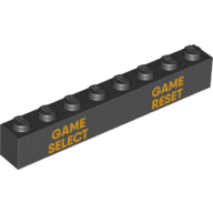 Plaatje in Gallery viewer laden, LEGO® los onderdeel Steen met Motief Zwart 3008pb177