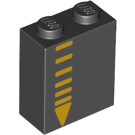 LEGO® los onderdeel Steen met Motief Zwart 3245cpb199
