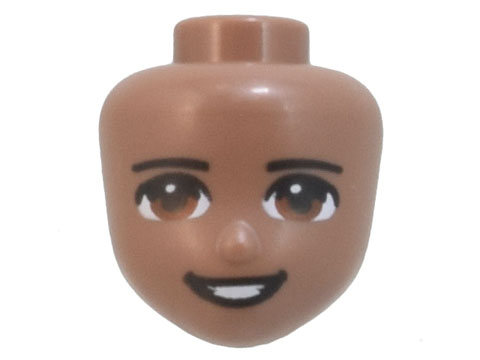 LEGO® los onderdeel Hoofd in kleur Licht Bruin 1454